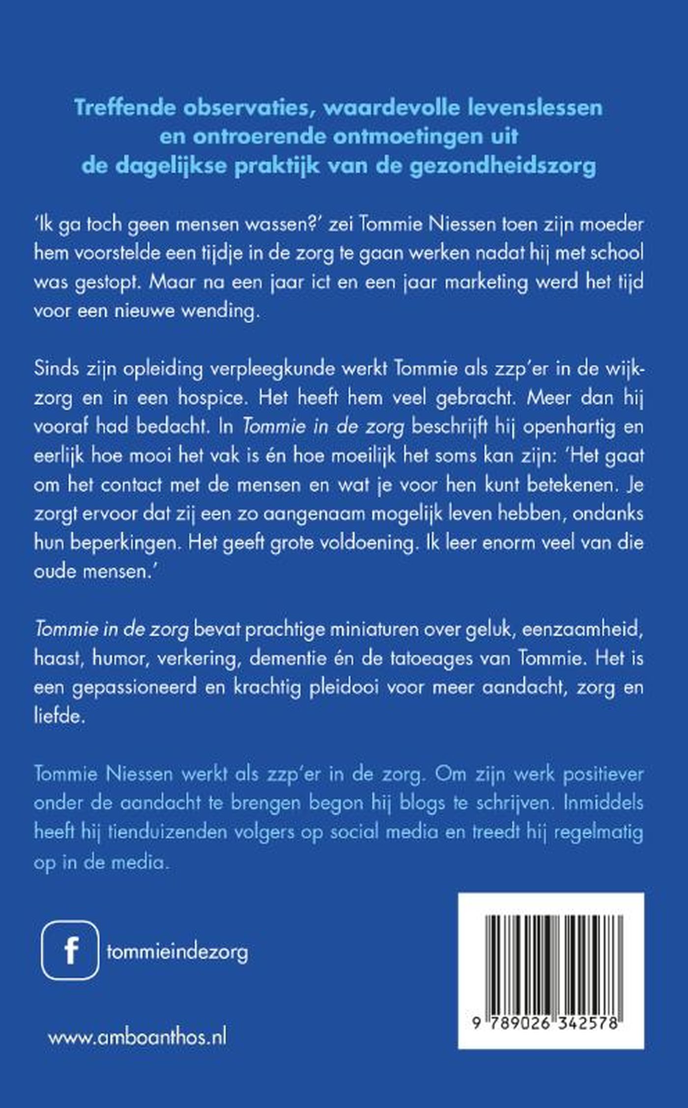 Achterkant van Tommie in de zorg