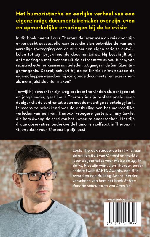 Achterkant van Geen taboe voor Theroux