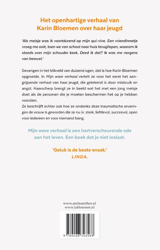 Achterkant van Mijn ware verhaal
