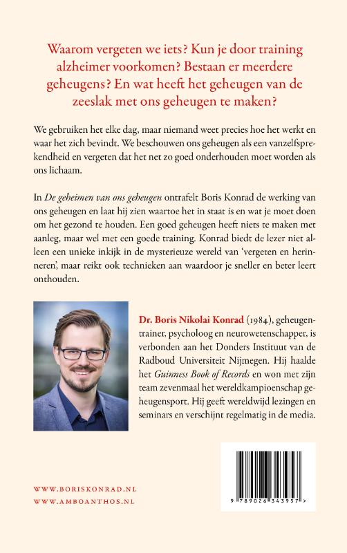 Achterkant van De geheimen van ons geheugen