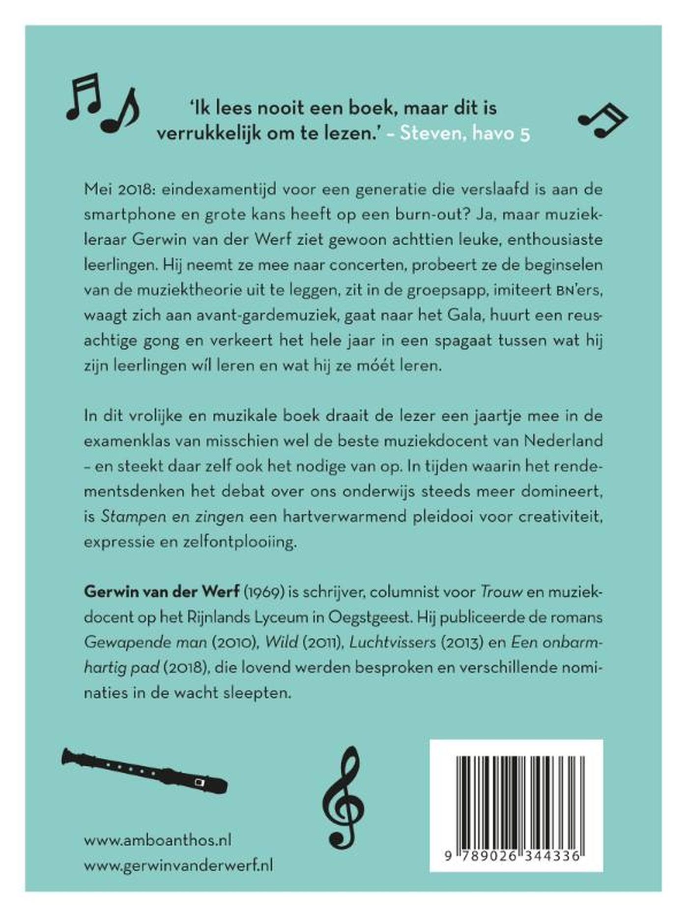 Achterkant van Stampen en zingen