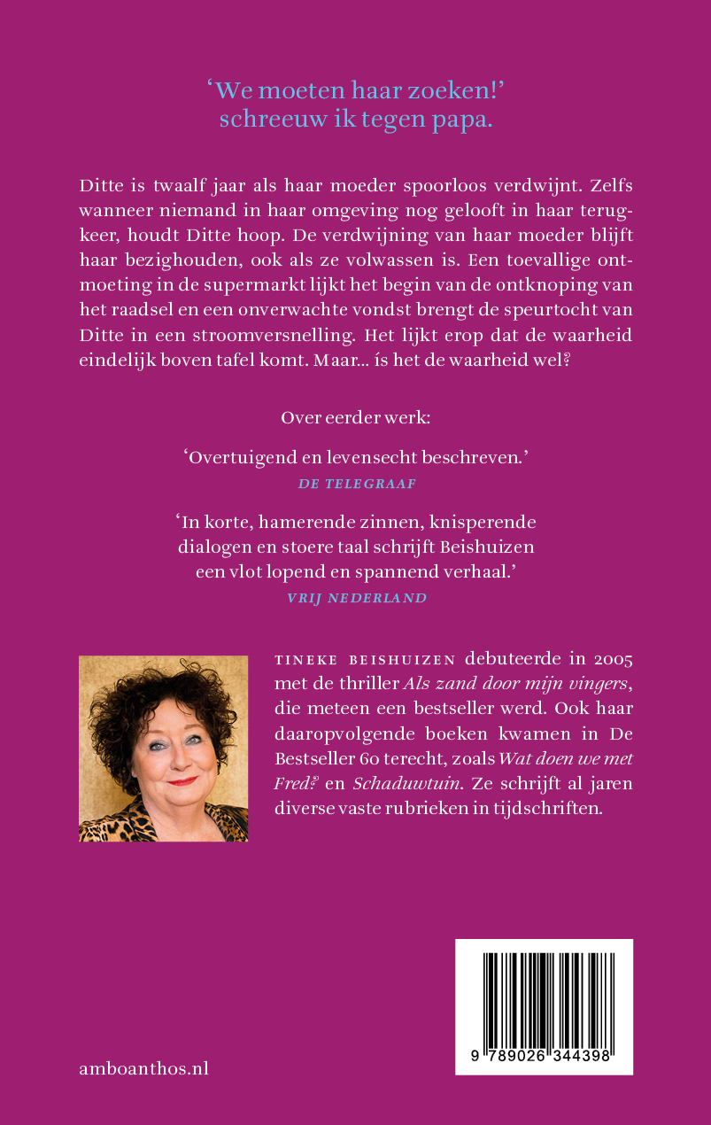 Achterkant van Een vermissing
