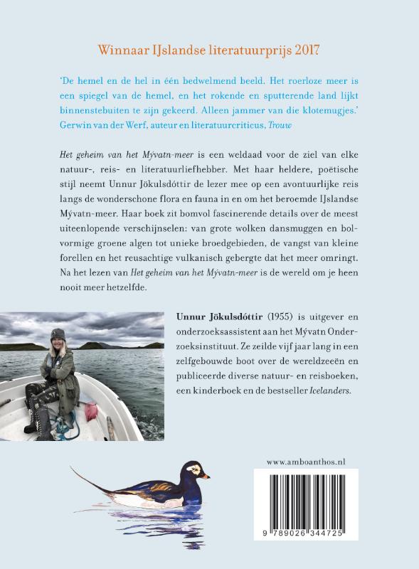 Achterkant van Het geheim van het Mývatnmeer
