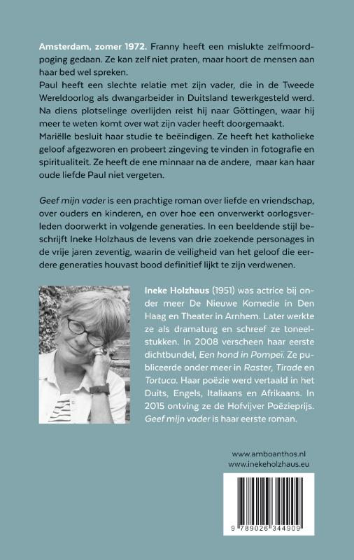 Achterkant van Geef mijn vader