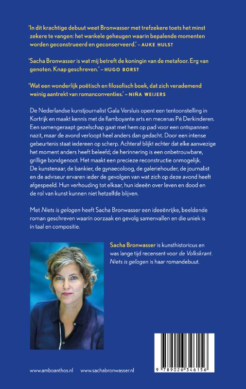 Achterkant van Niets is gelogen
