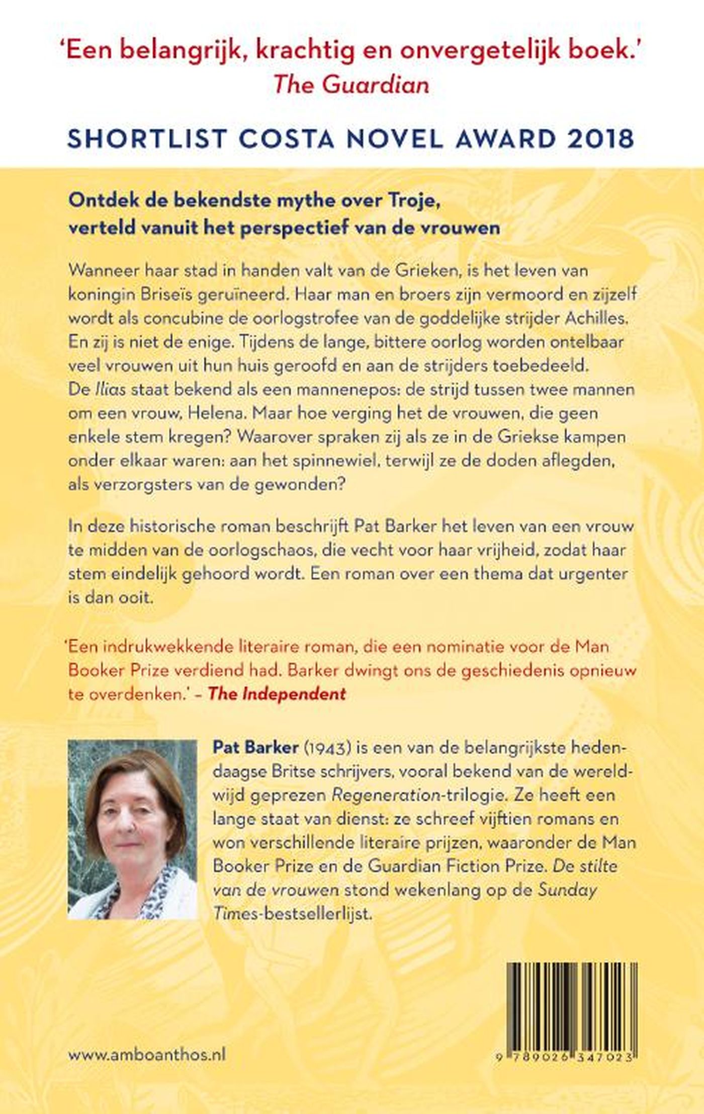 Achterkant van De stilte van de vrouwen