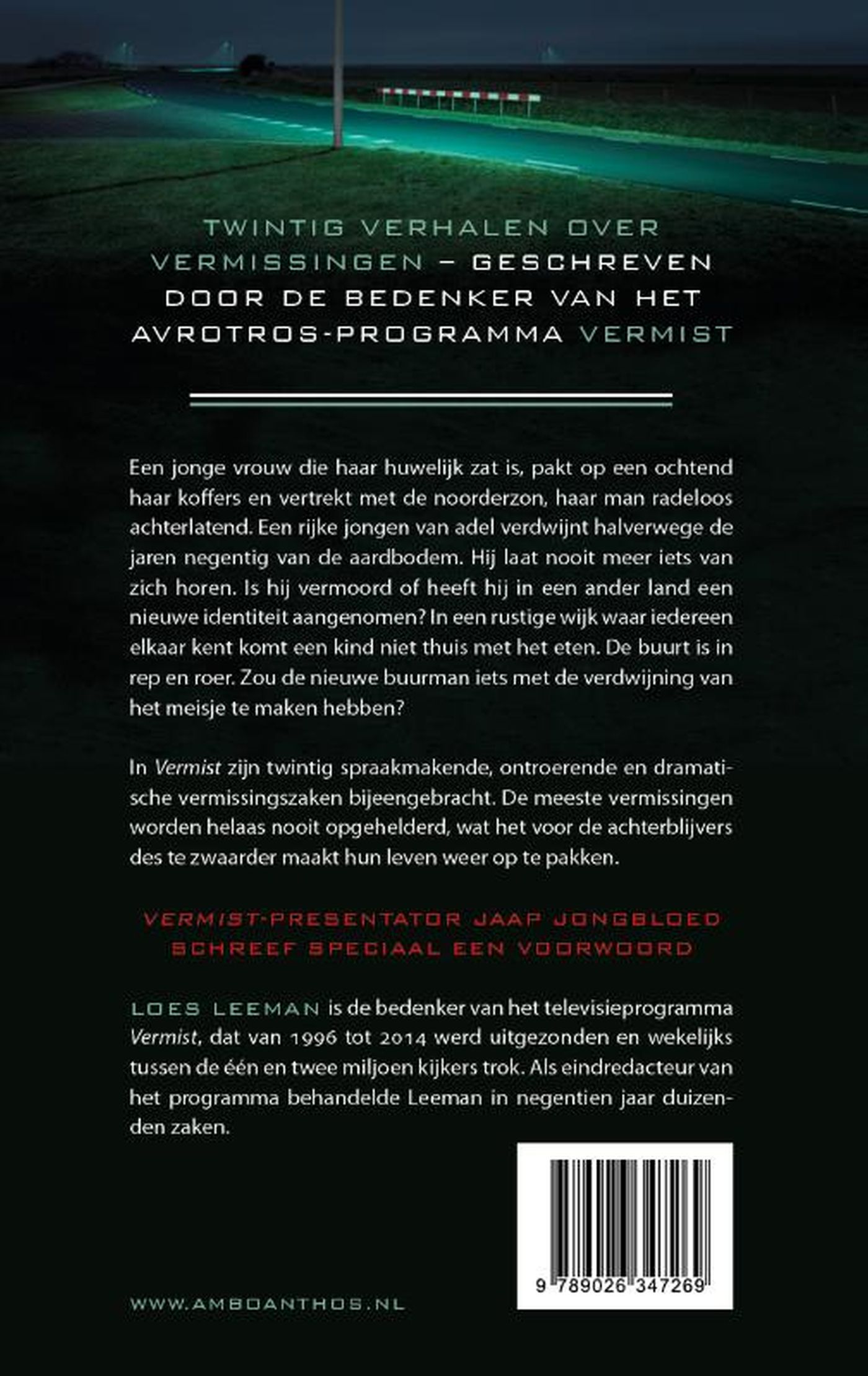 Achterkant van Vermist