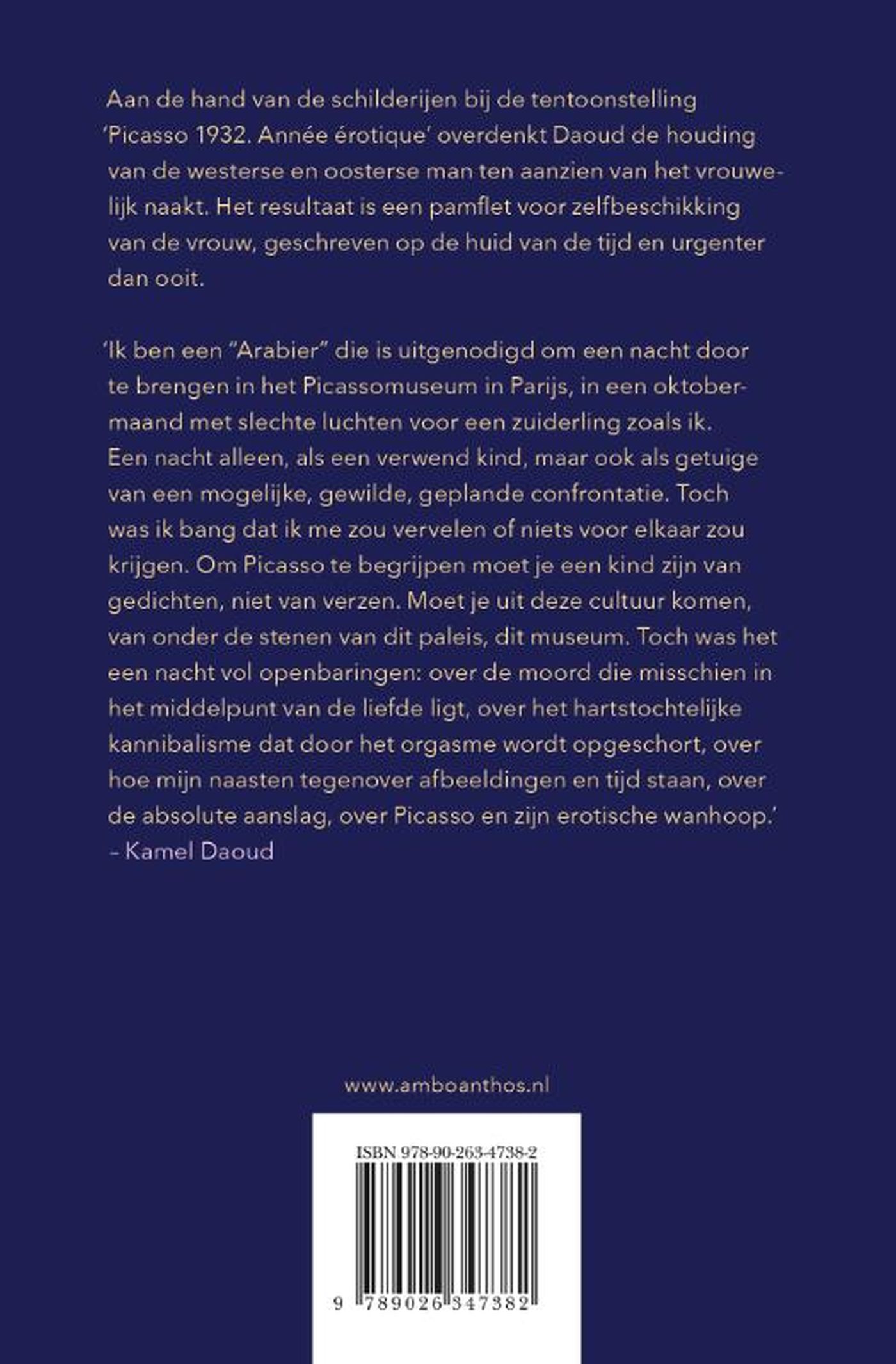 Achterkant van De schilder die de vrouw verslindt