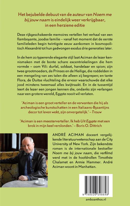 Achterkant van Uit Egypte