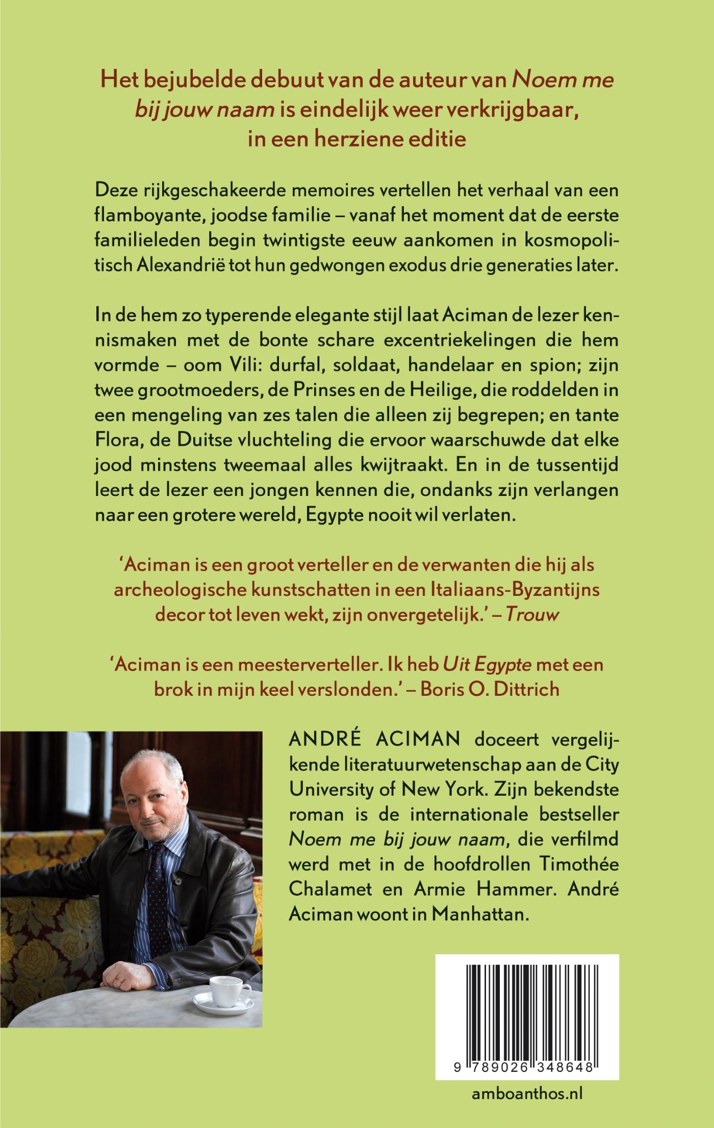 Achterkant van Uit Egypte