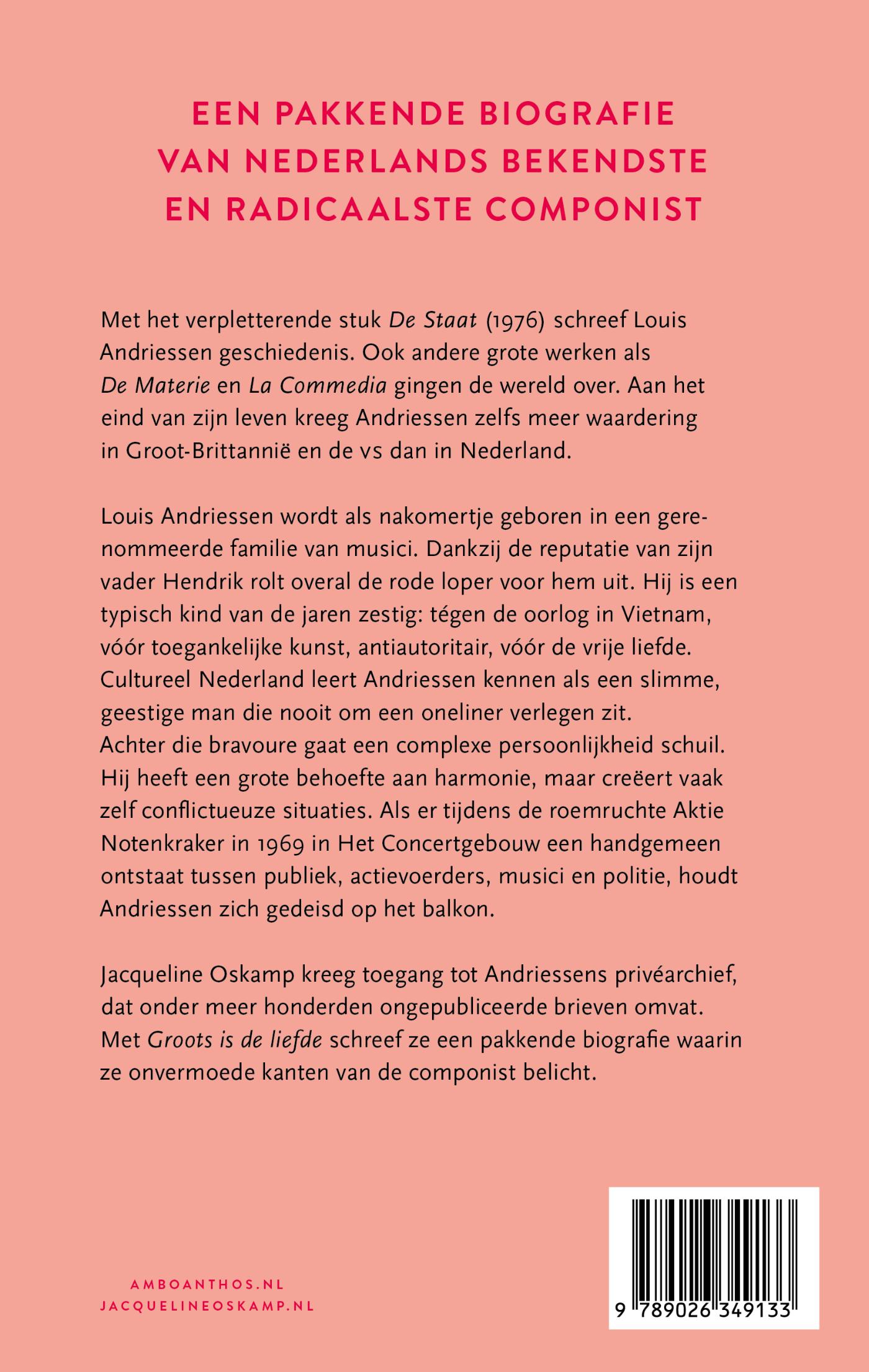 Achterkant van Groots is de liefde