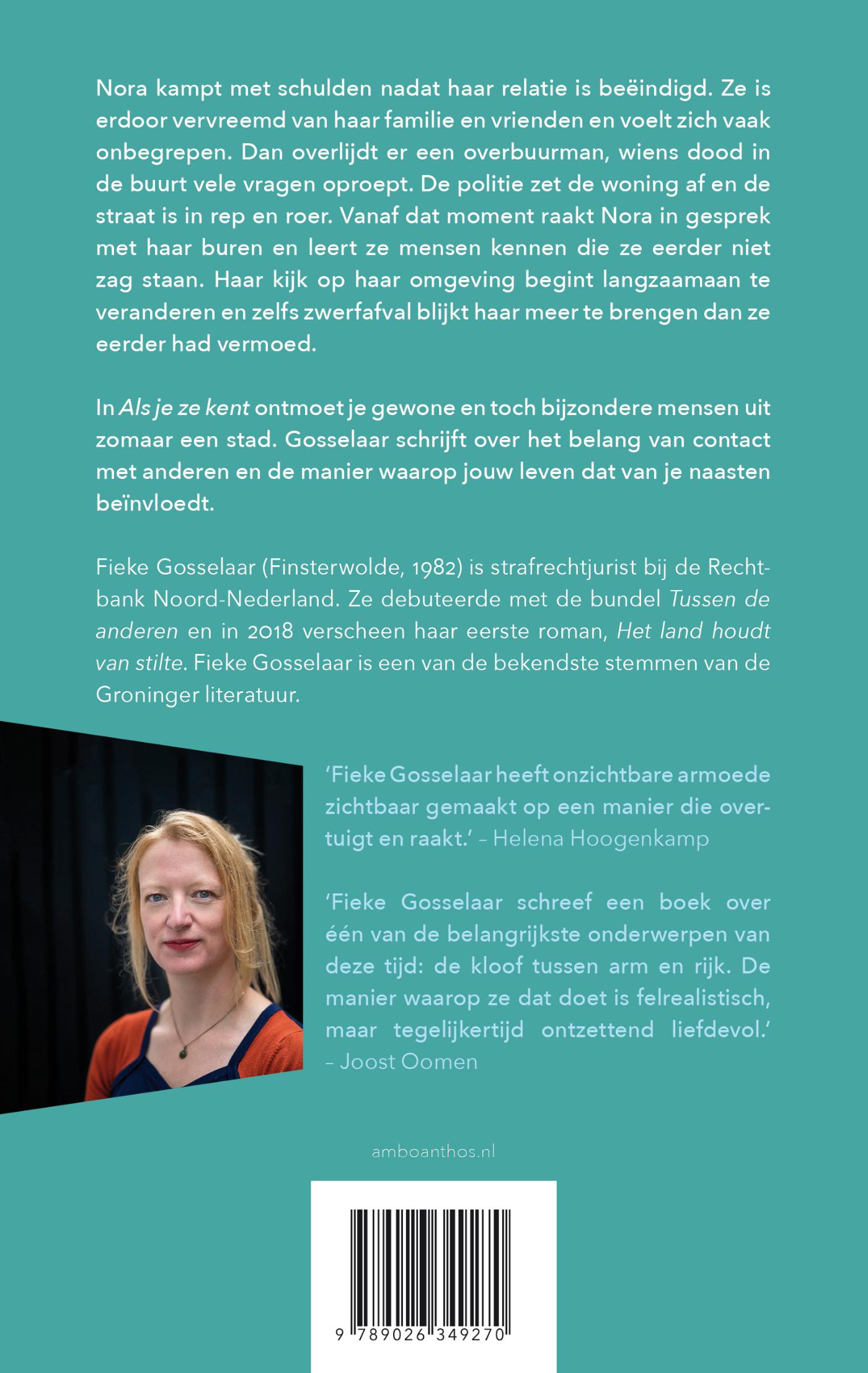 Achterkant van Als je ze kent