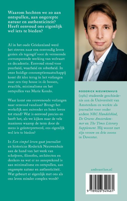 Achterkant van Een simpel leven