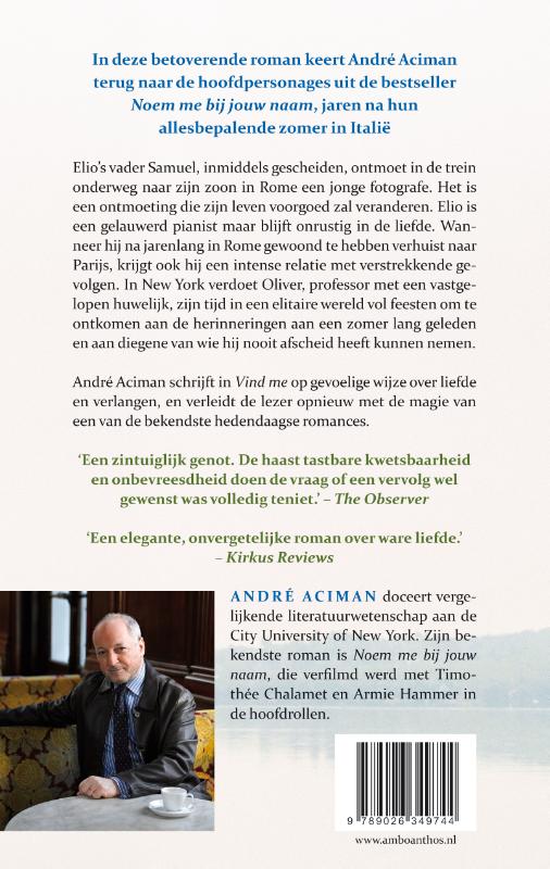 Achterkant van Vind me