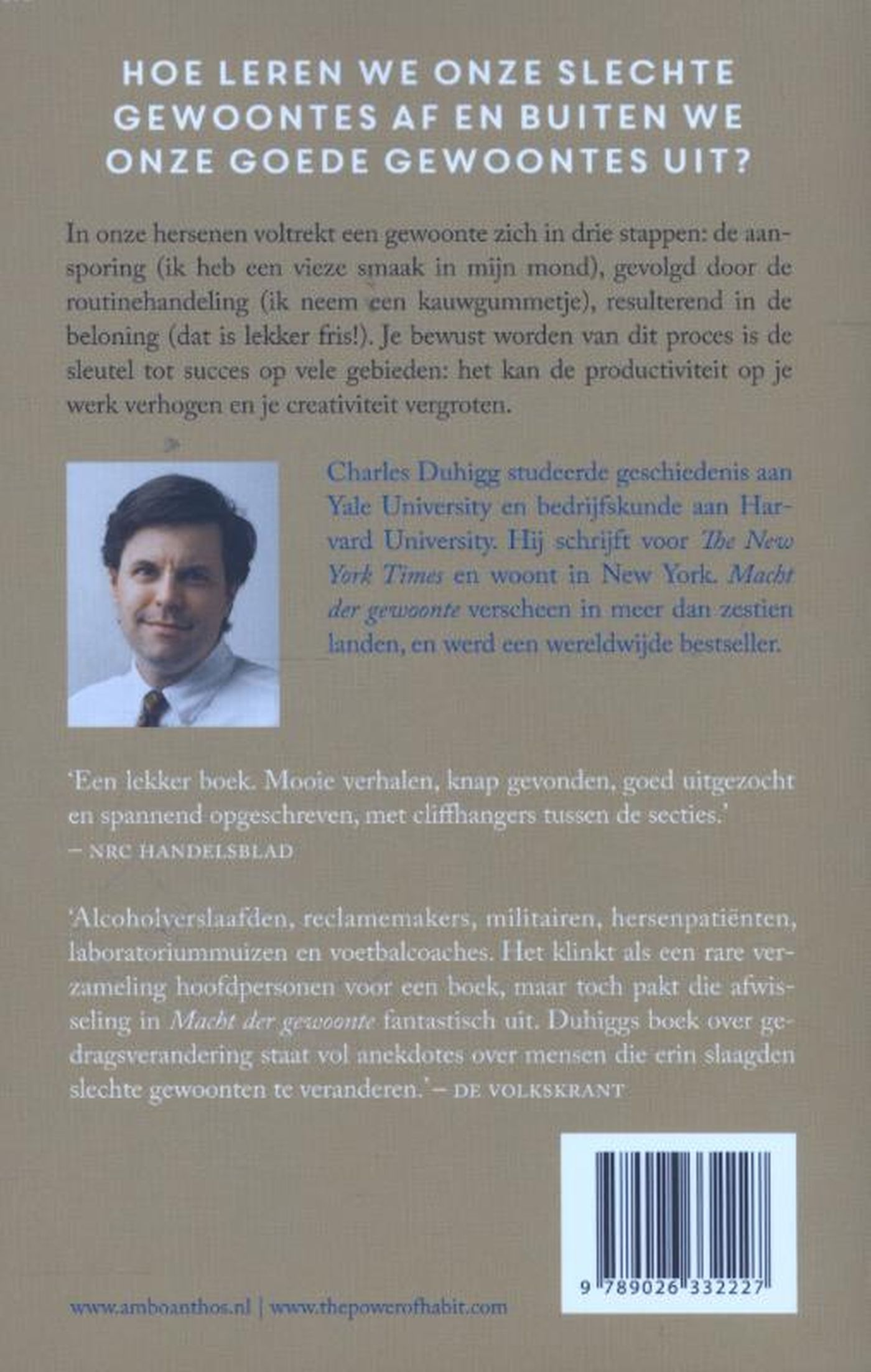 Achterkant van Macht der gewoonte