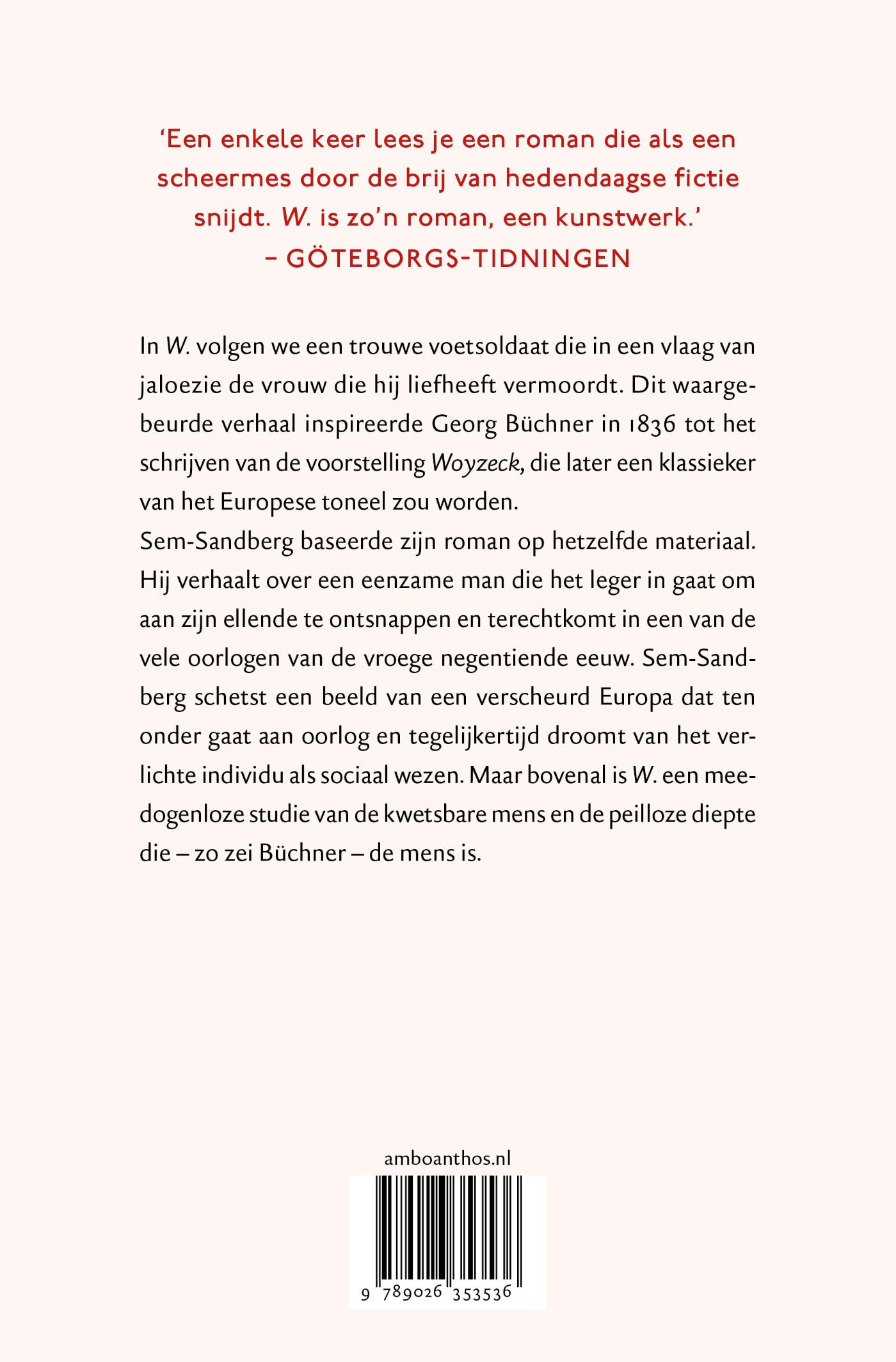 Achterkant van W.