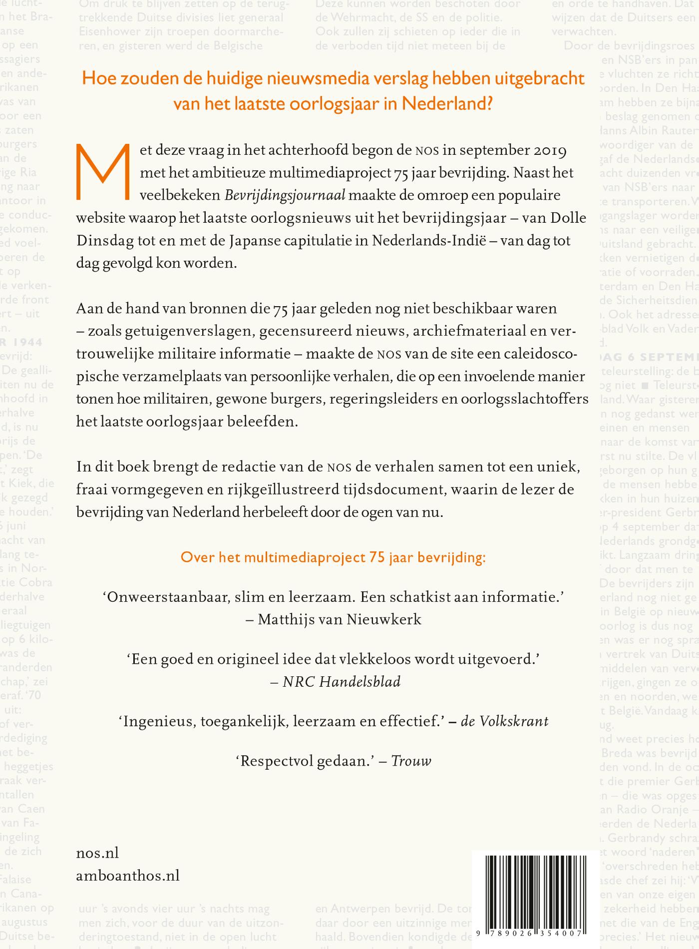Achterkant van 75 jaar bevrijding 1944-1945