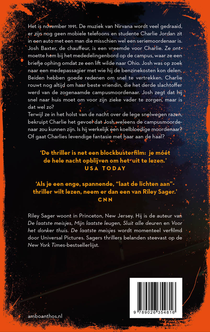 Achterkant van Overleef de nacht