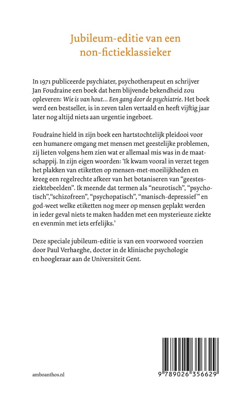 Achterkant van Wie is van hout...