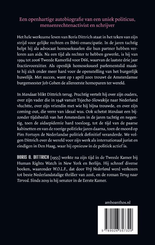 Achterkant van Mandaat