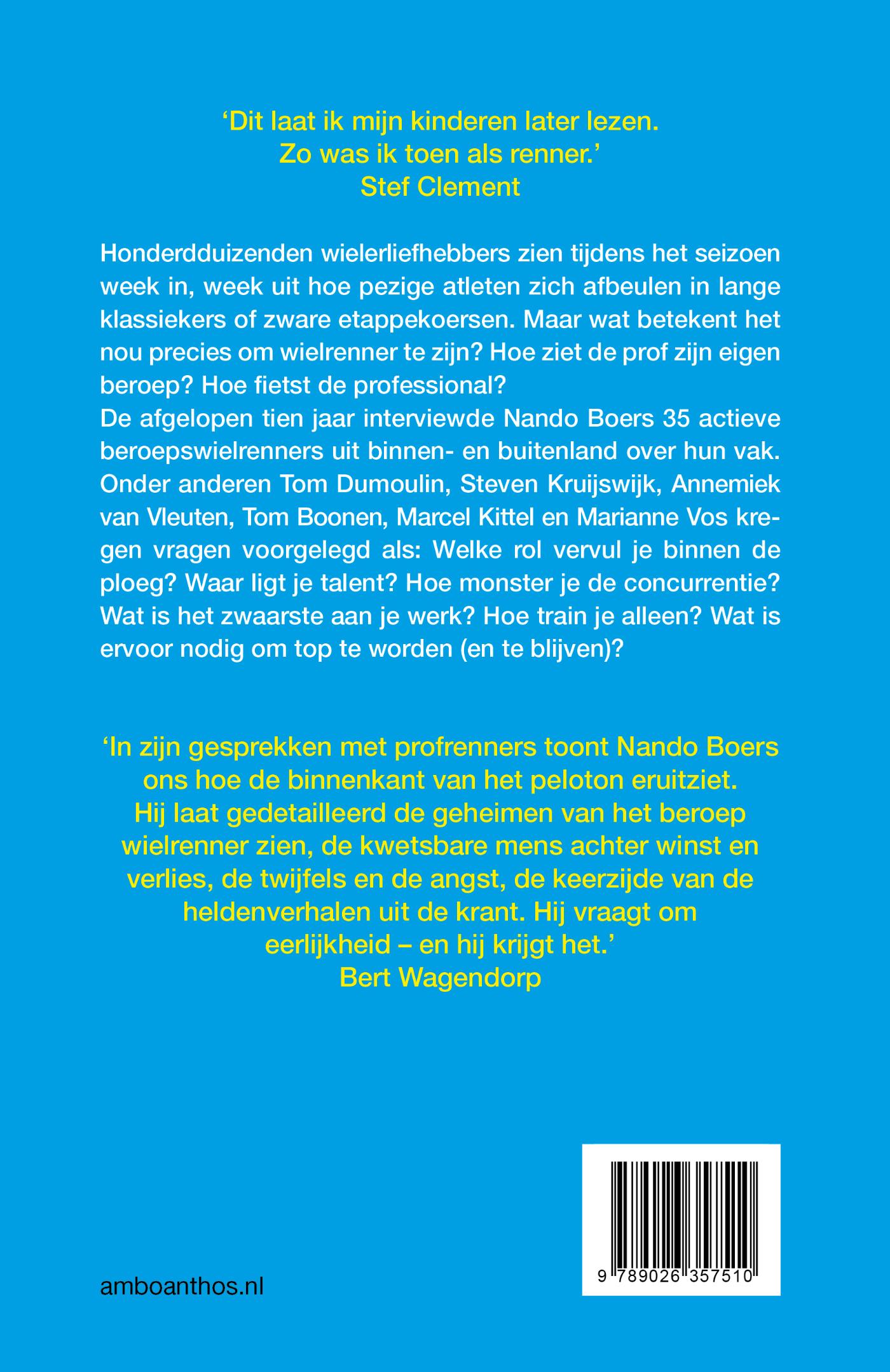 Achterkant van Ik ben renner