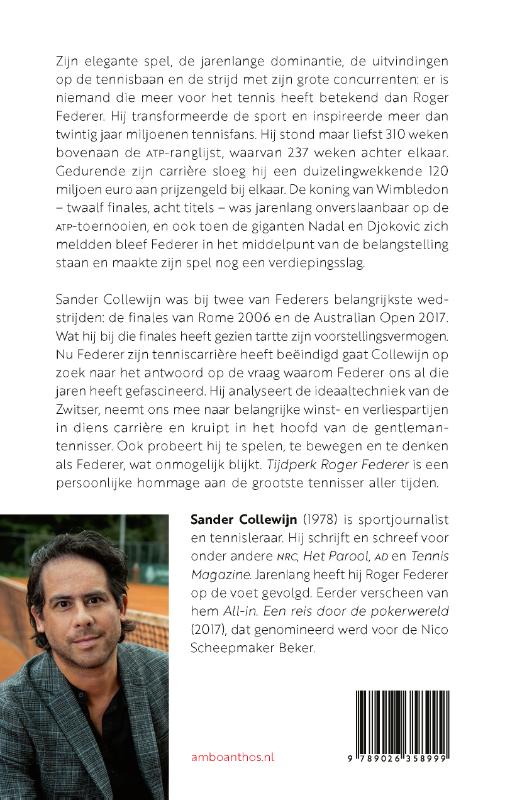 Achterkant van Tijdperk Roger Federer