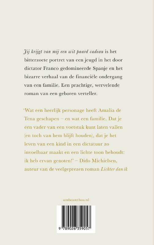 Achterkant van Jij krijgt van mij een wit paard cadeau