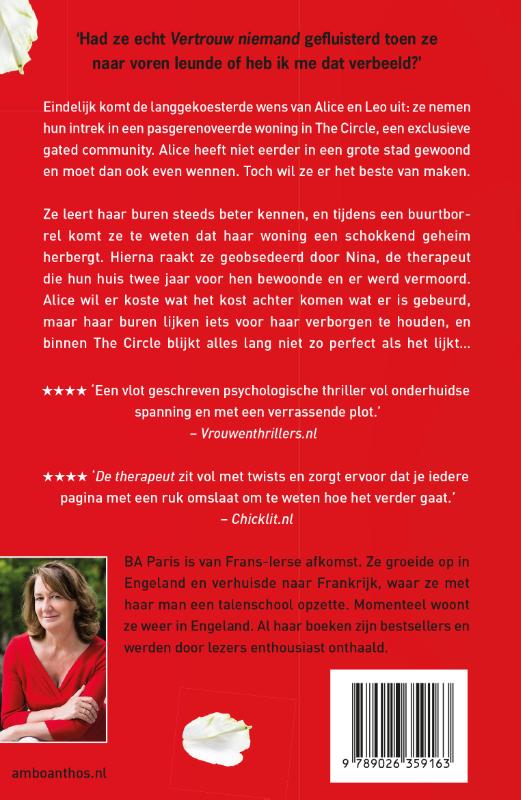 Achterkant van De therapeut