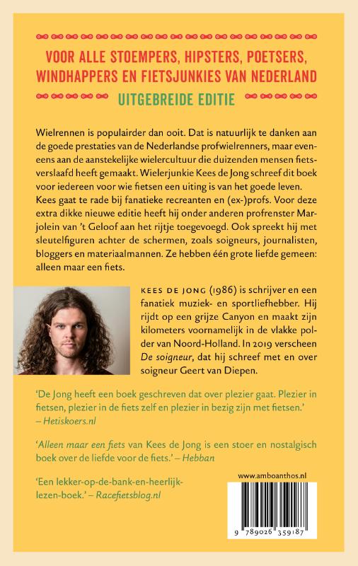 Achterkant van Alleen maar een fiets