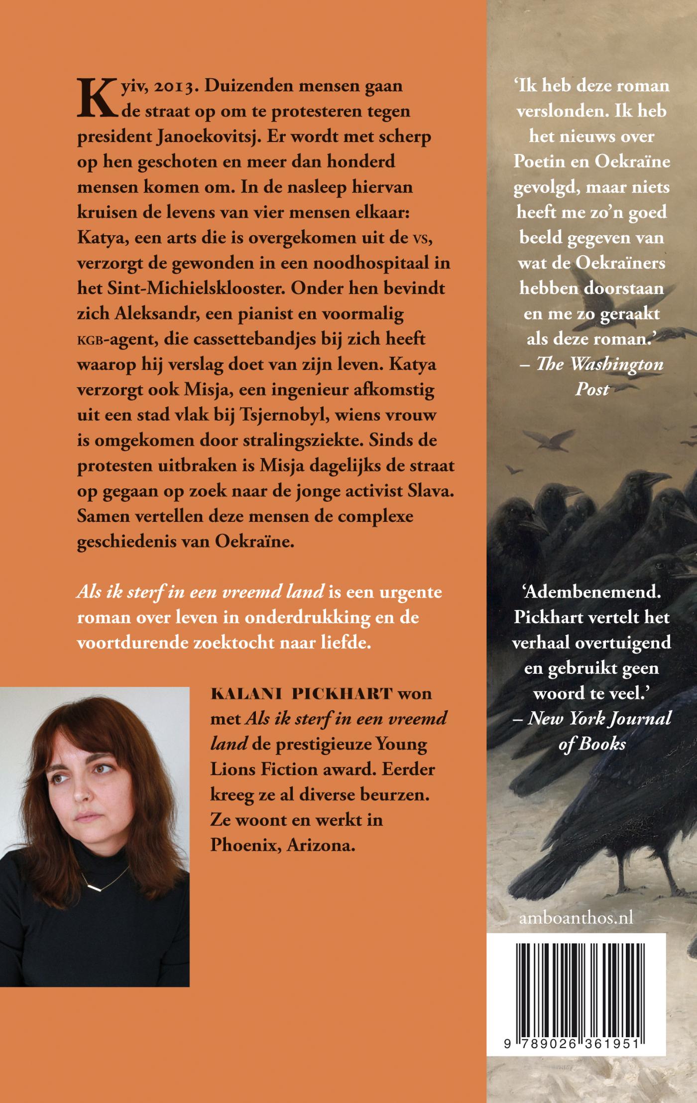 Achterkant van Als ik sterf in een vreemd land