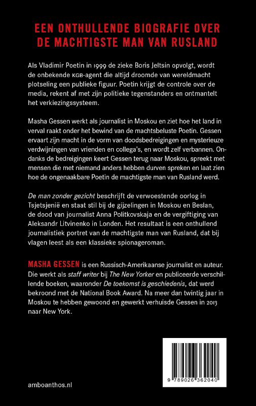 Achterkant van De man zonder gezicht