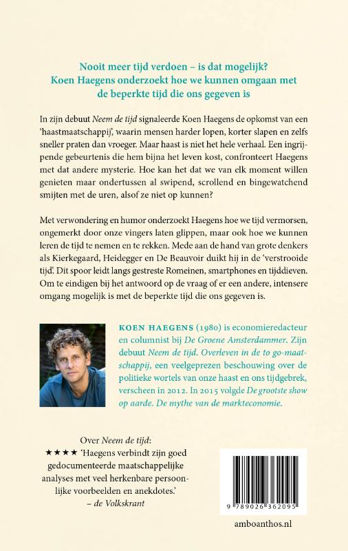 Achterkant van Op zoek naar de verstrooide tijd