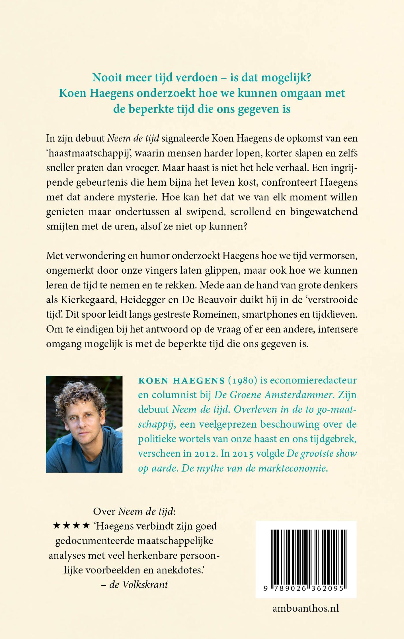 Achterkant van Op zoek naar de verstrooide tijd