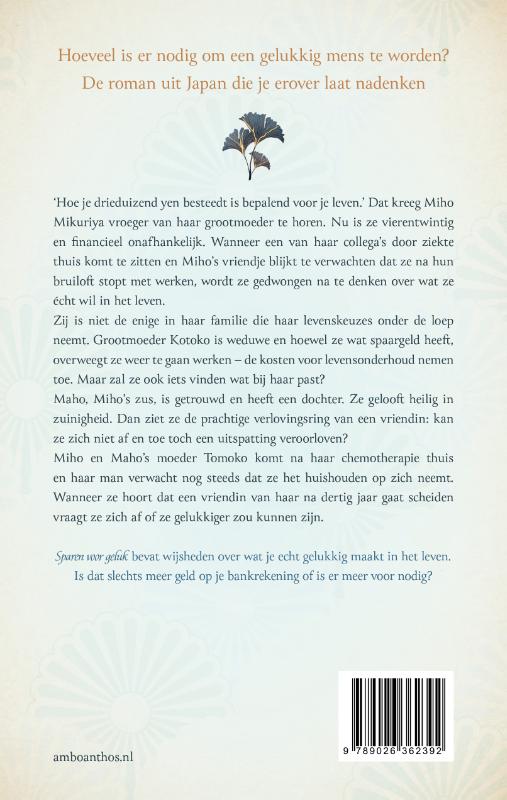 Achterkant van Sparen voor geluk