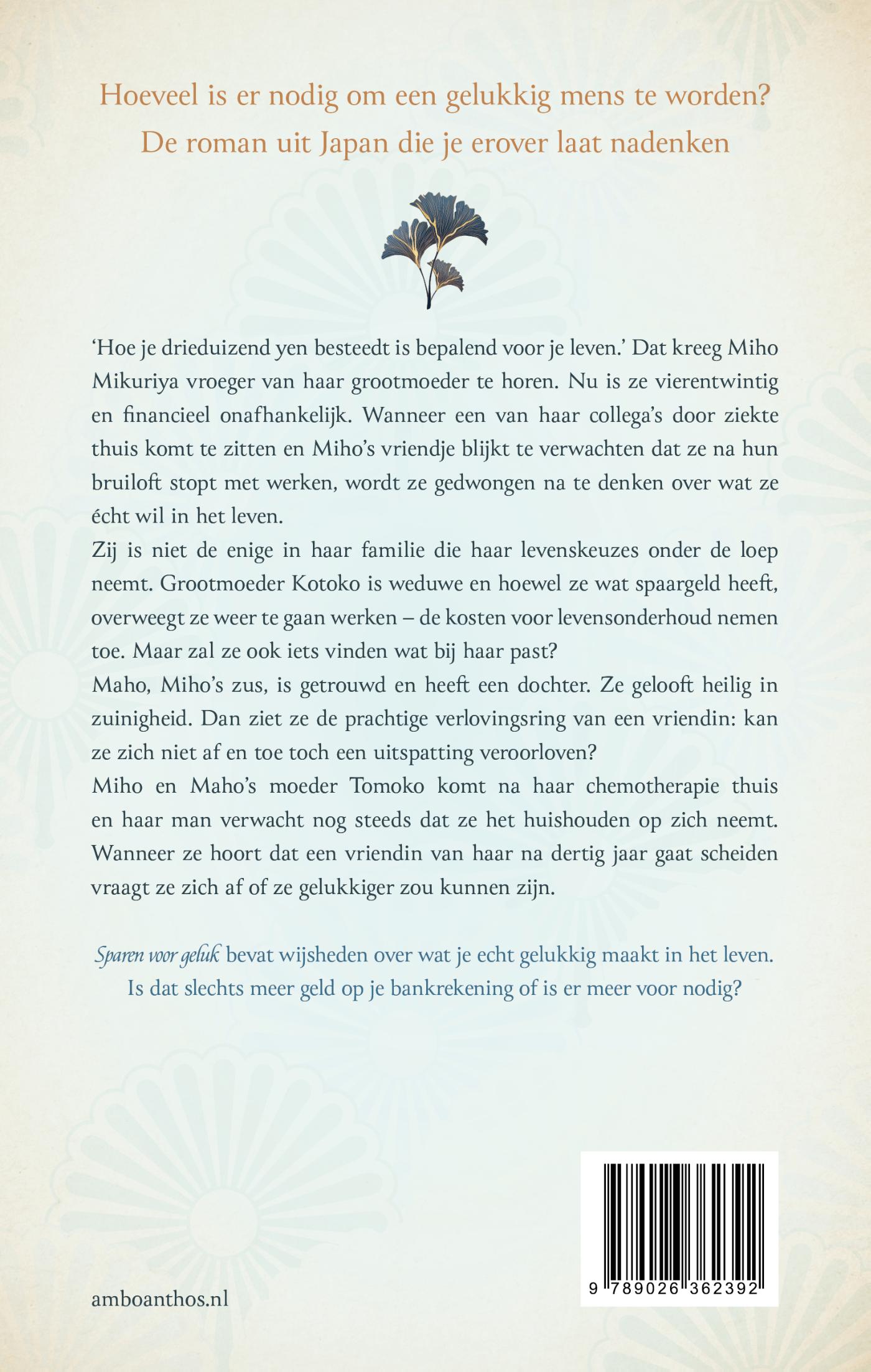 Achterkant van Sparen voor geluk