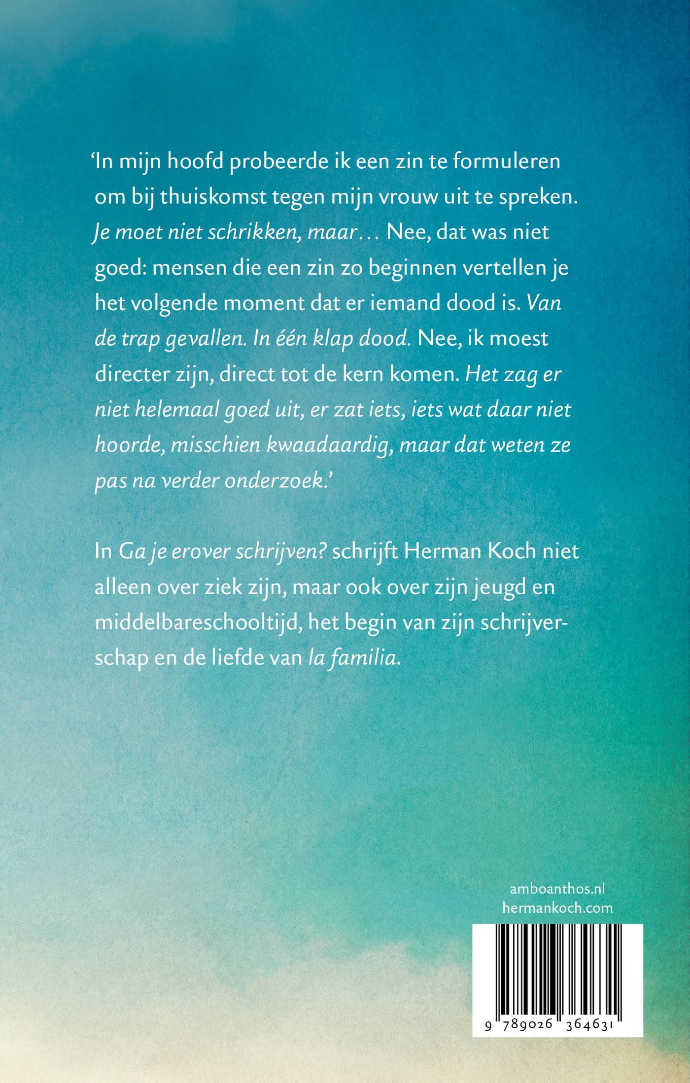 Achterkant van Ga je erover schrijven?