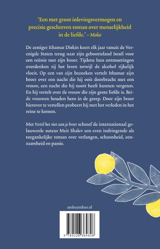 Achterkant van Vertel het niet aan je broer