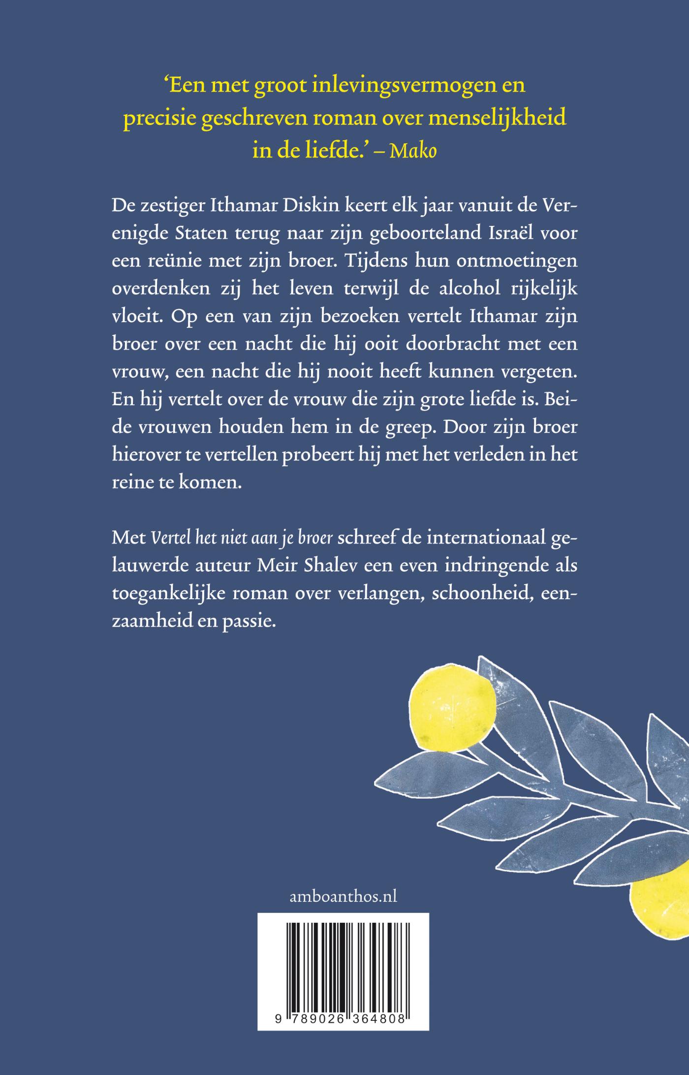 Achterkant van Vertel het niet aan je broer