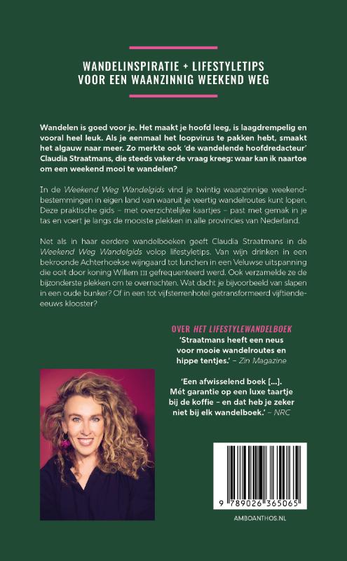 Achterkant van Weekend weg wandelgids