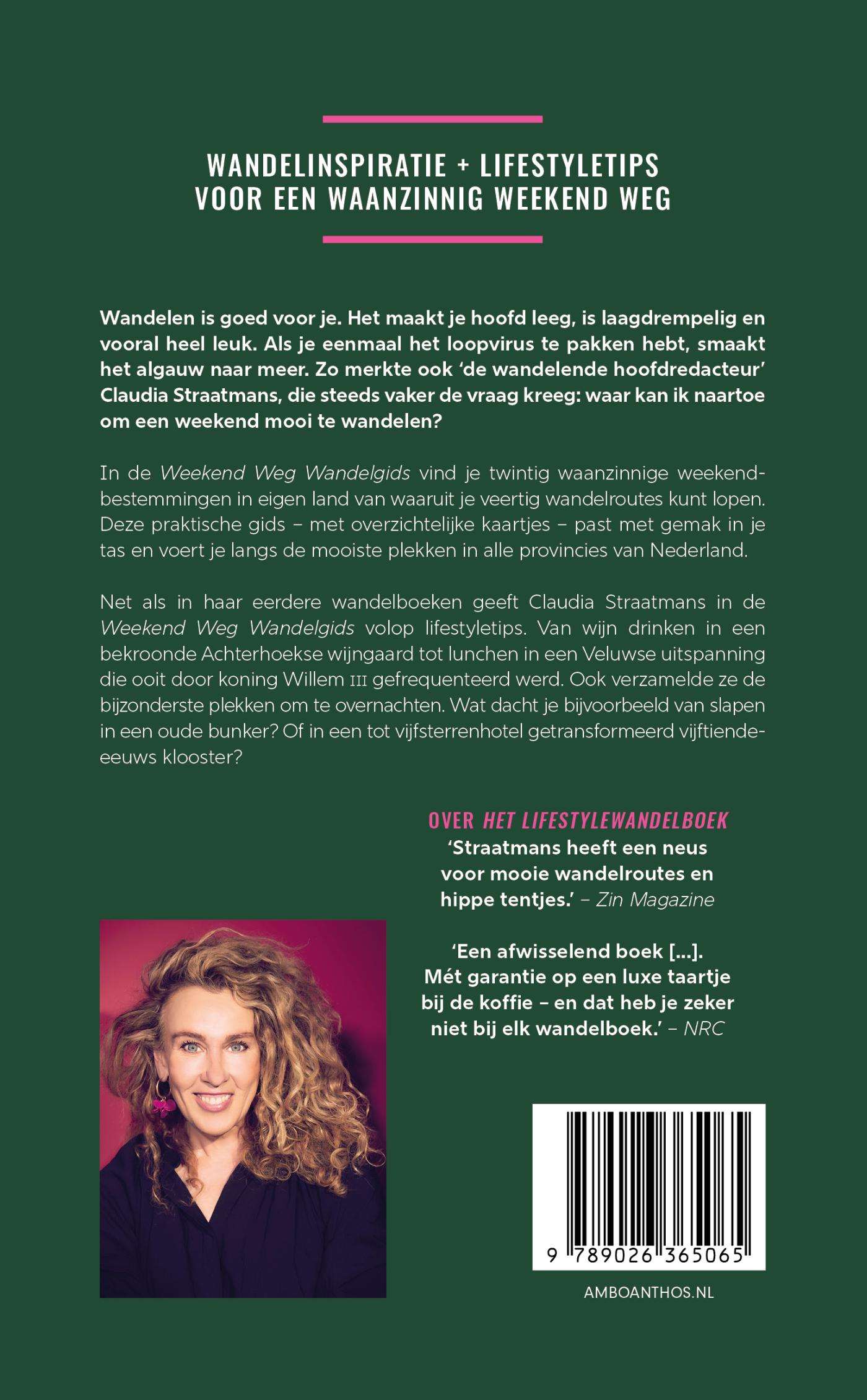 Achterkant van Weekend weg wandelgids