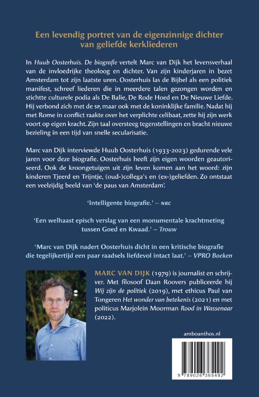 Achterkant van Huub Oosterhuis