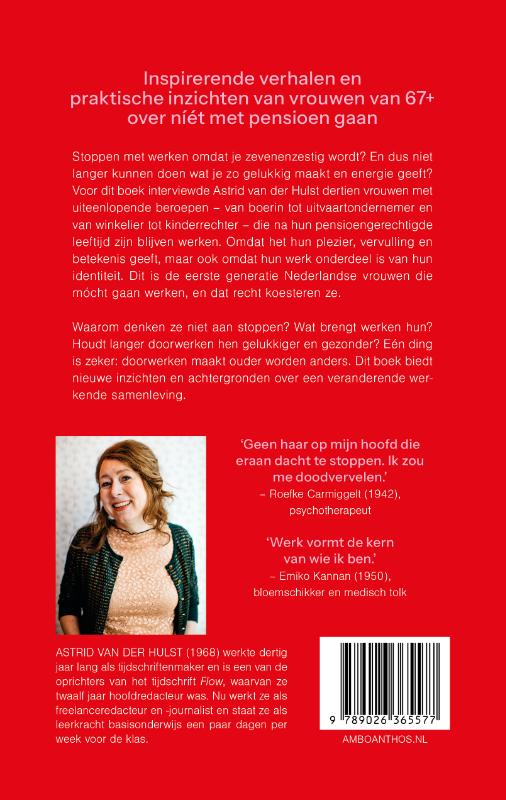 Achterkant van Langer werken, langer gelukkig