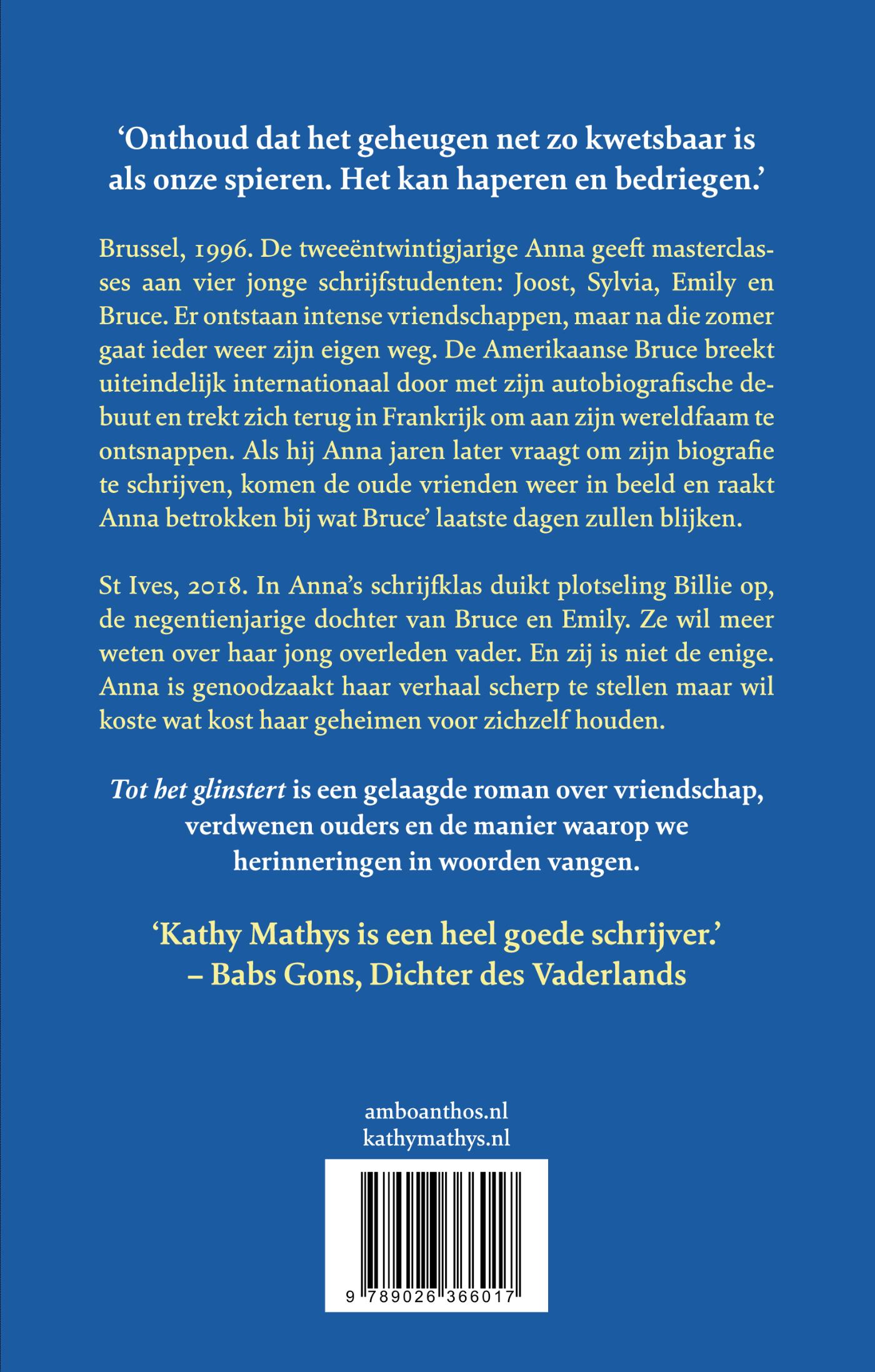 Achterkant van Tot het glinstert
