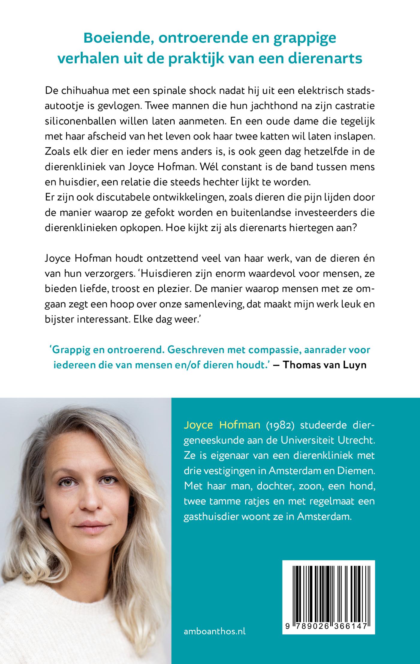 Achterkant van Komt een mens bij de dierenarts