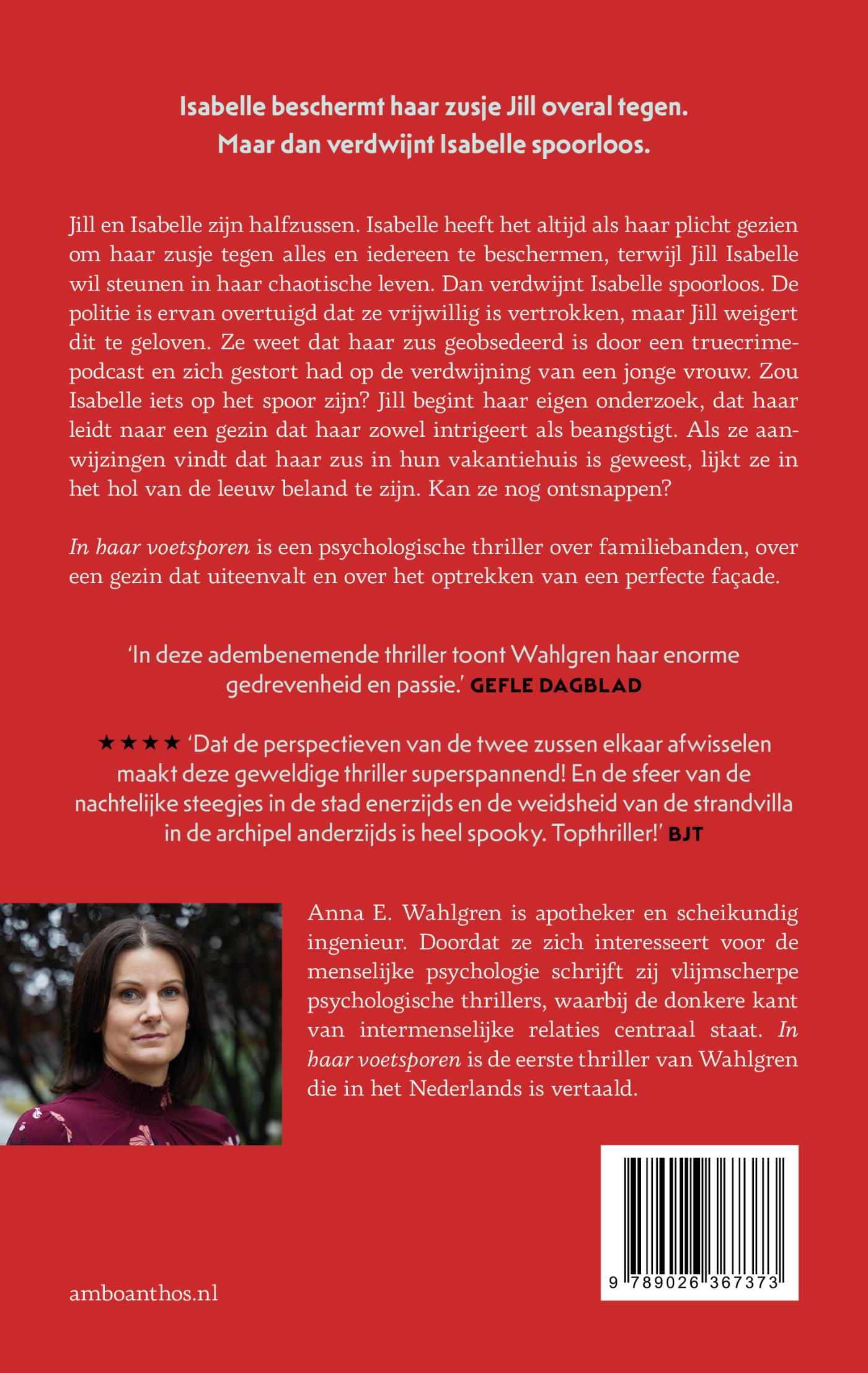 Achterkant van In haar voetsporen