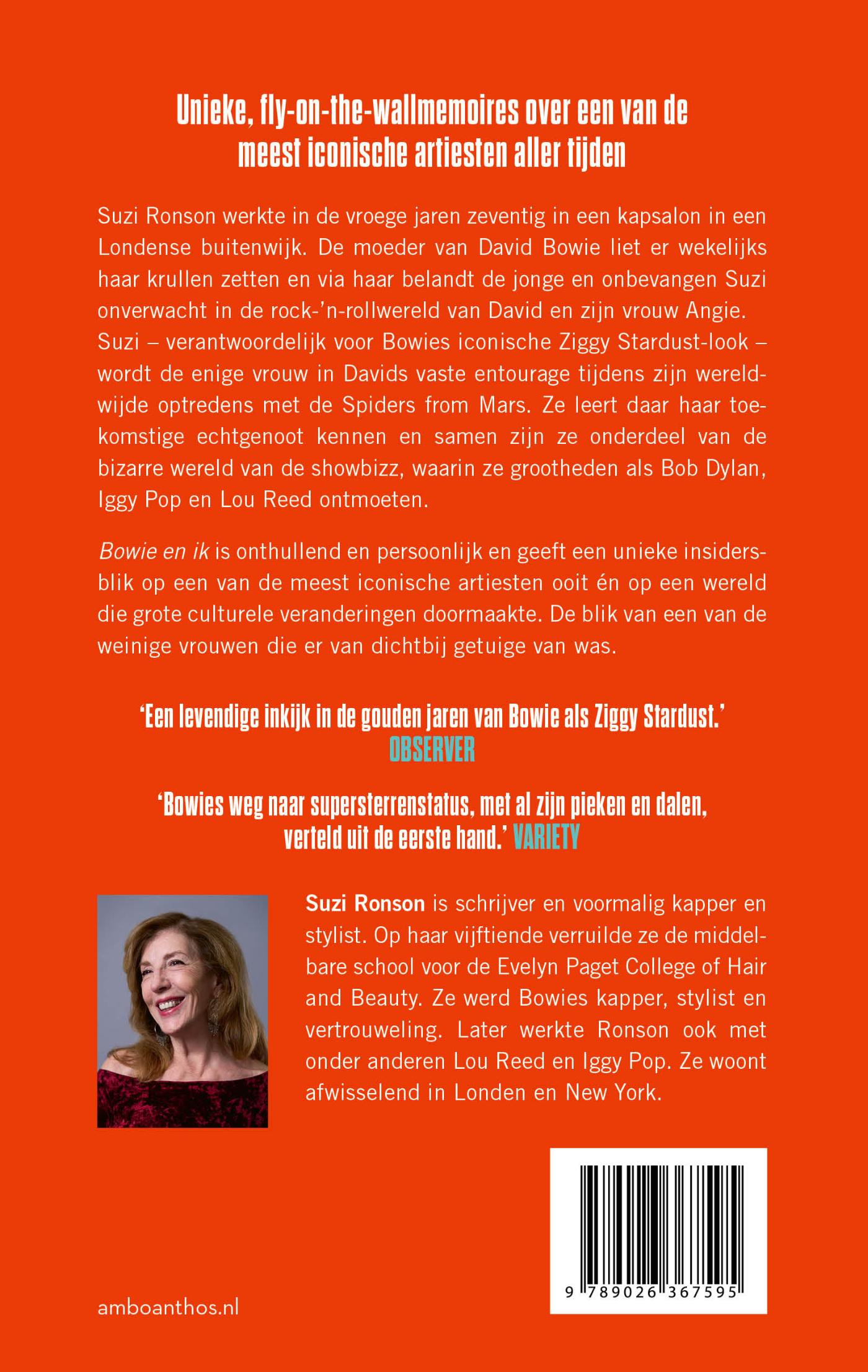 Achterkant van Bowie en ik
