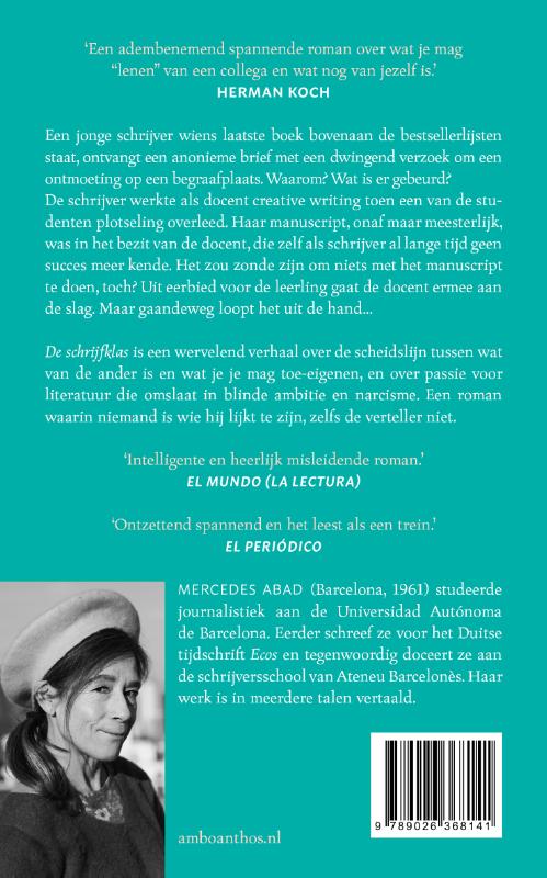 Achterkant van De schrijfklas