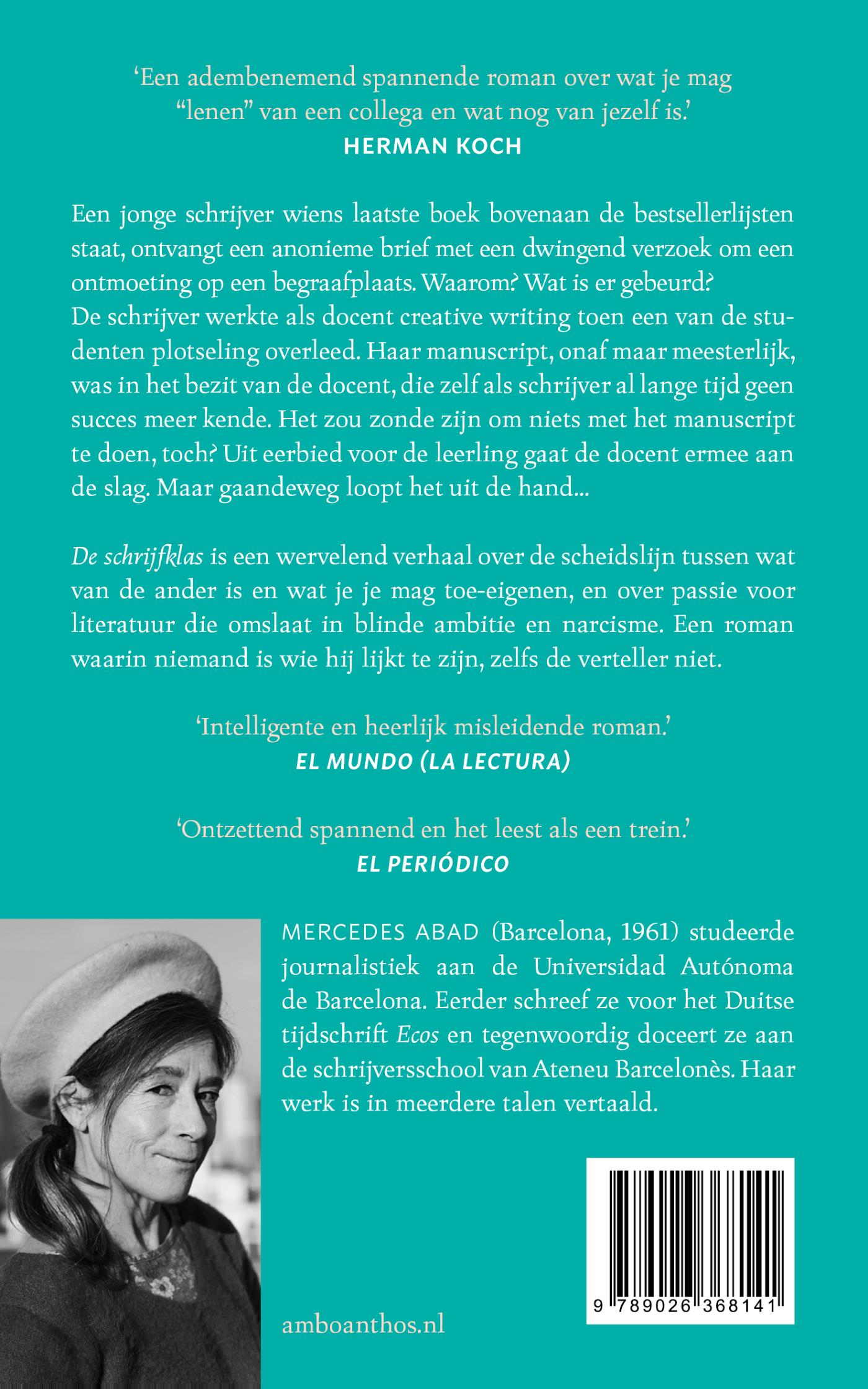 Achterkant van De schrijfklas