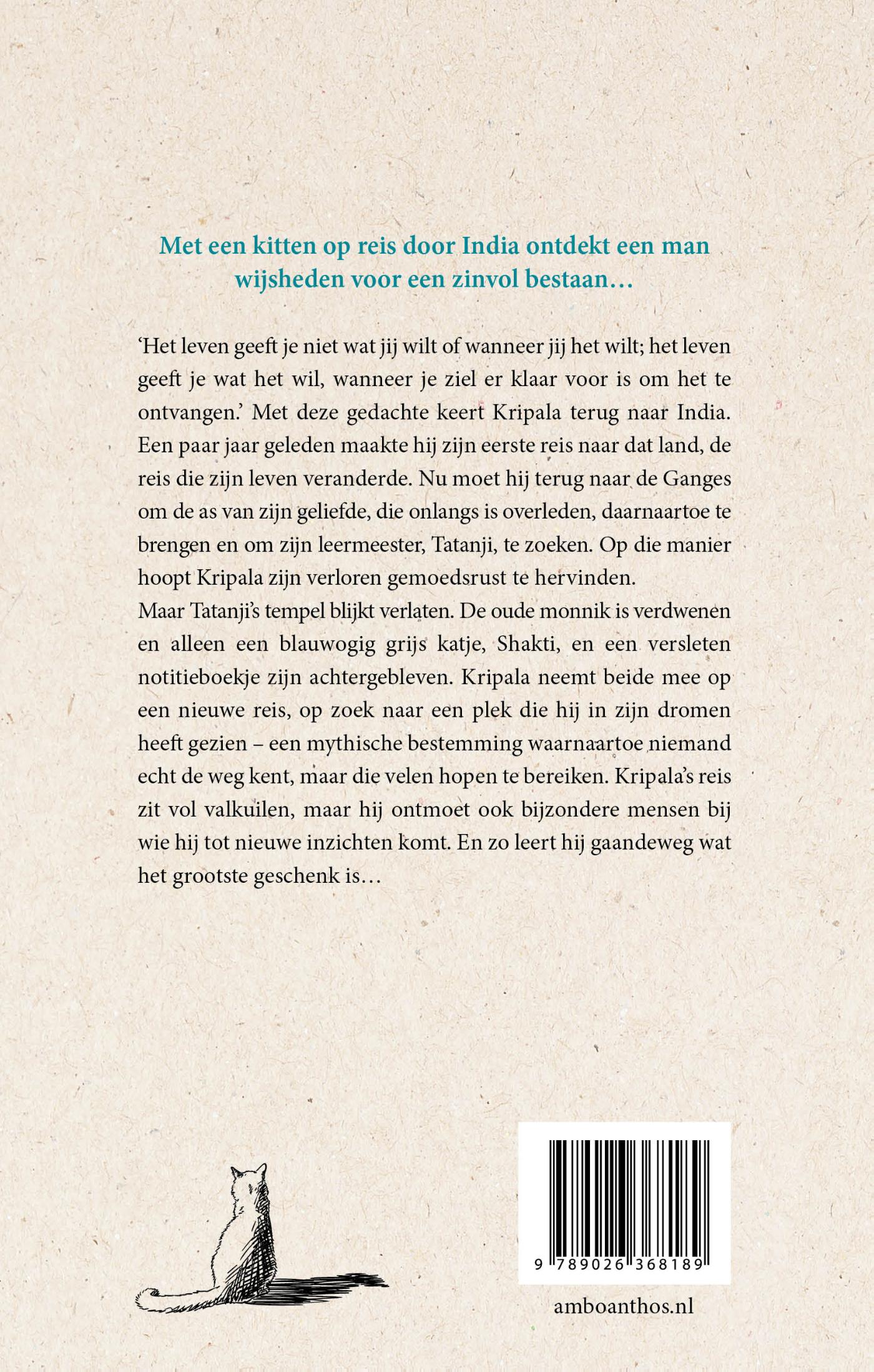 Achterkant van De grijze kitten en de monnik