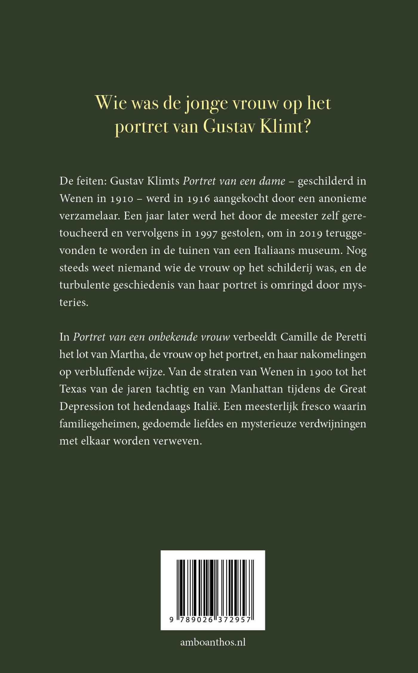 Achterkant van Portret van een onbekende vrouw